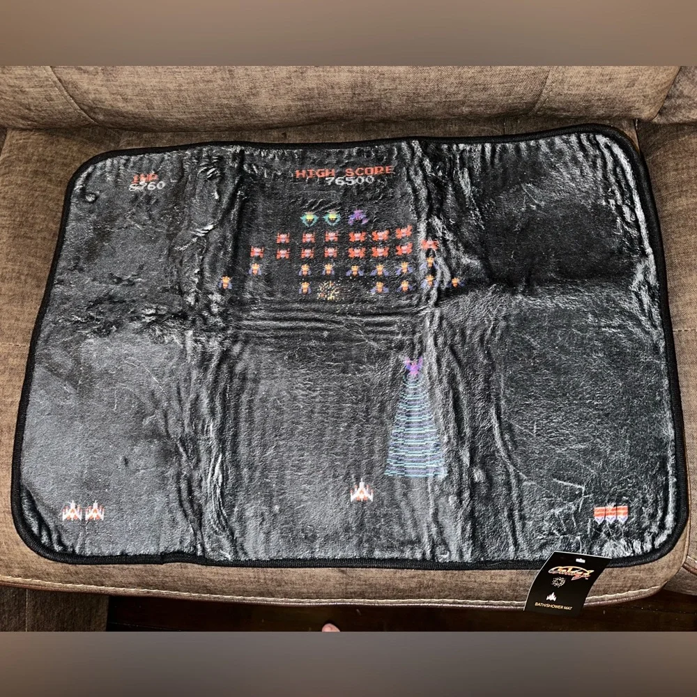 Galaga Bath/Shower Mat - New w/ Tags Housewarming Gamer Holiday Gift